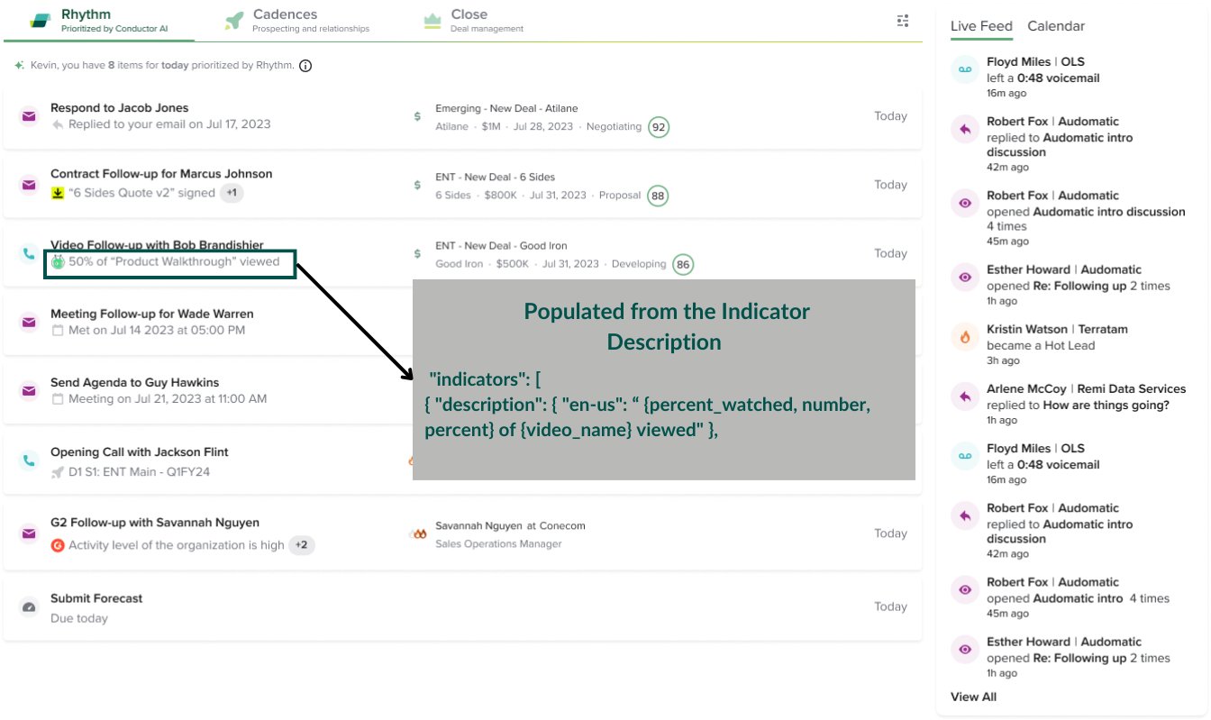 Rhythm Task Feed